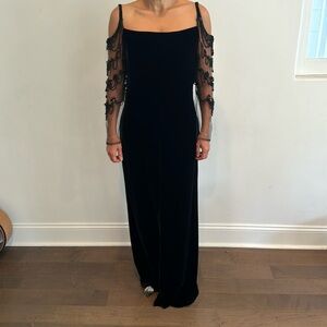 Valentino Velvet Dress with Beading